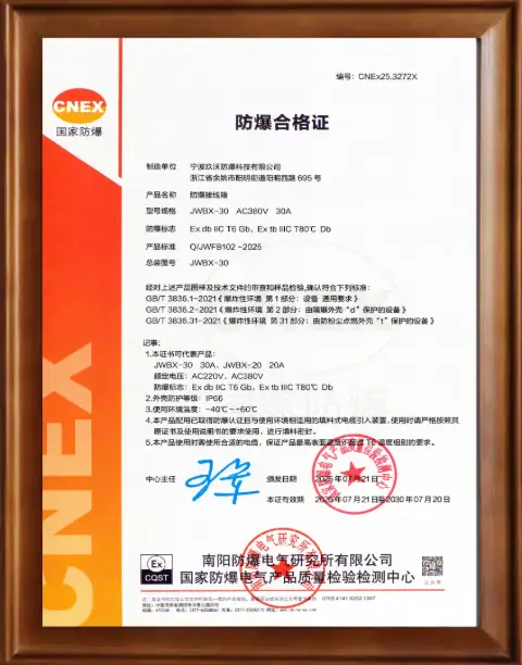 High-quality explosion-proof safety certification for industrial use, emphasizing durability, standards adherence, and safety excellence in explosive environments.