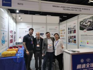 Ningbo Joiwo Explosionproof Science and Technology Co., Ltd booth at trade show.