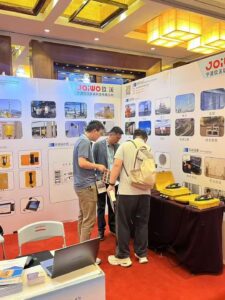 Joiwo booth showcasing industrial communication solutions at the 2025 China Petroleum and Petrochemical Communication Technology Conference.