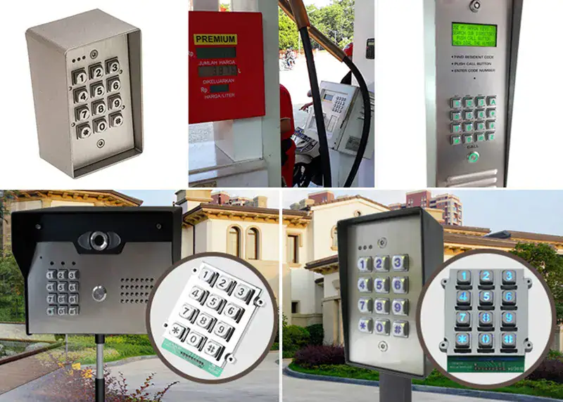 Security industrial keypad model B529 for access management in commercial and industrial settings. Durable, weather-resistant, and designed for reliable operation in various environments.