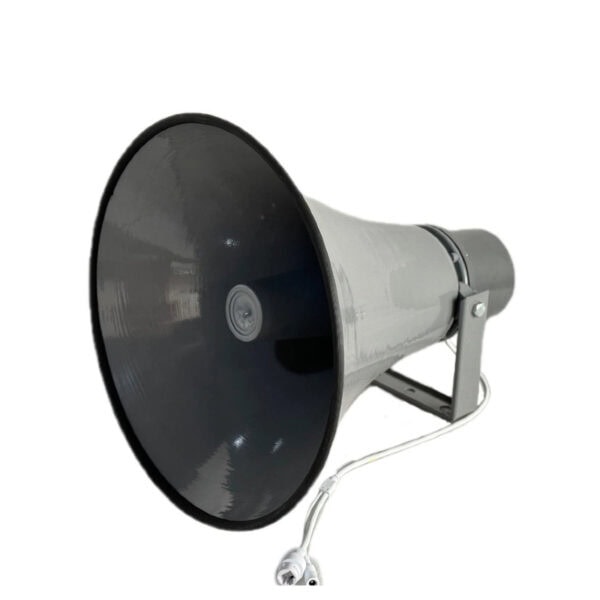 High-quality waterproof loudspeaker horn for outdoor sound systems. Designed for durability and clear sound projection in harsh environments, ideal for public address and outdoor events.