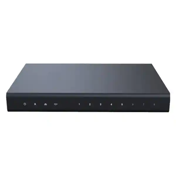 FXS VoIP Gateway JWAG-8S with 8 ports, designed for reliable VoIP connectivity and seamless integration with PBX systems. Ideal for small to medium enterprises seeking efficient voice communication so.