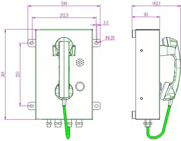 Weatherproof IP telephone designed for transportation communication systems, featuring durable construction, clear voice quality, and easy installation for industrial environments.