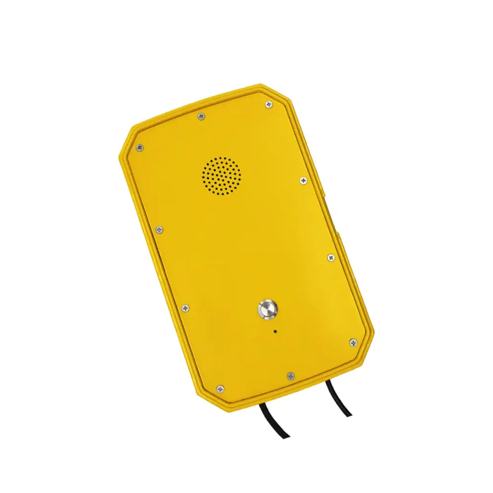 Weatherproof VOIP intercom device for industrial communication.