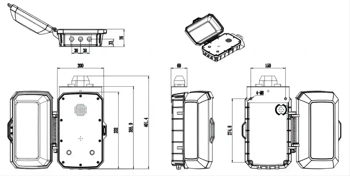 Rugged industrial weatherproof telephone JWAT410 designed for harsh environments, featuring heavy-duty construction and waterproof protection for reliable communication.