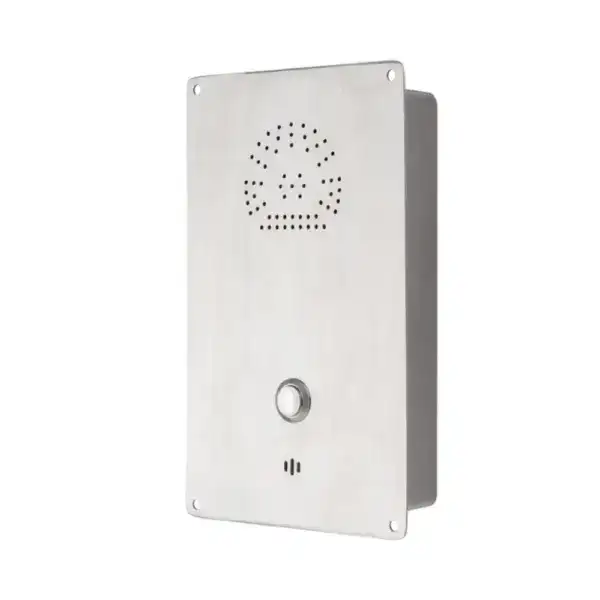 Industrial hands-free speakerphone JWAT411 for public safety and communication, featuring a durable metal casing, microphone, and speaker for reliable voice communication in industrial environments.
