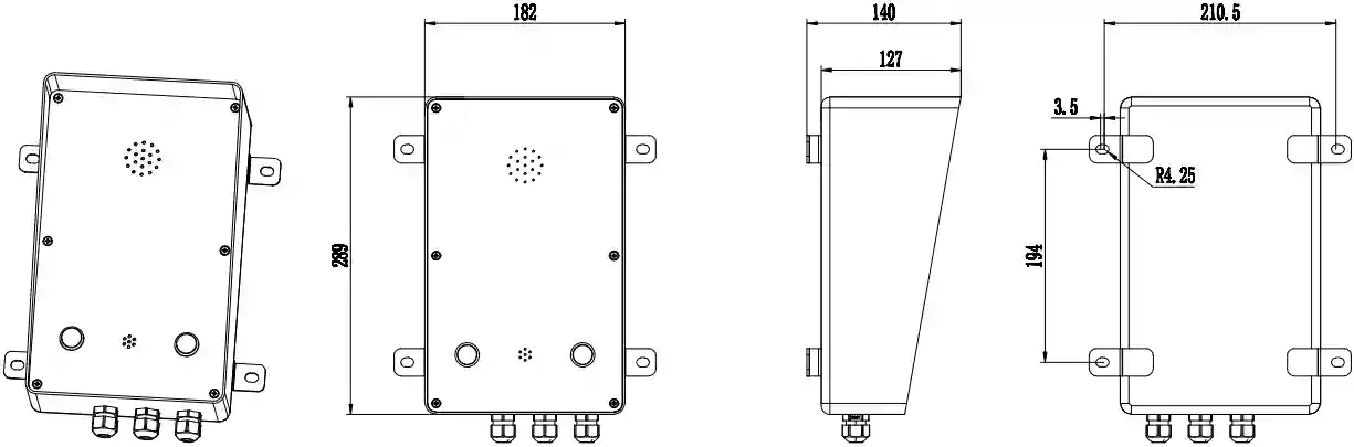 Emergency Telephone with Hands-Free SIP Intercom JWAT416P for secure communication. Designed for quick access and reliable connectivity in critical situations, featuring durable construction and easy.