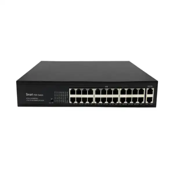 Smart PoE Switch for Network and VoIP Integration.