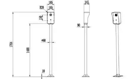 Quality steel pole for outdoor lighting and signage, featuring durable construction and precise dimensions for reliable installation. Suitable for various infrastructure applications.