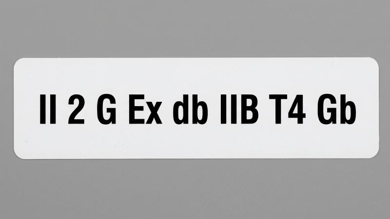 an example of ATEX label with all the required data
