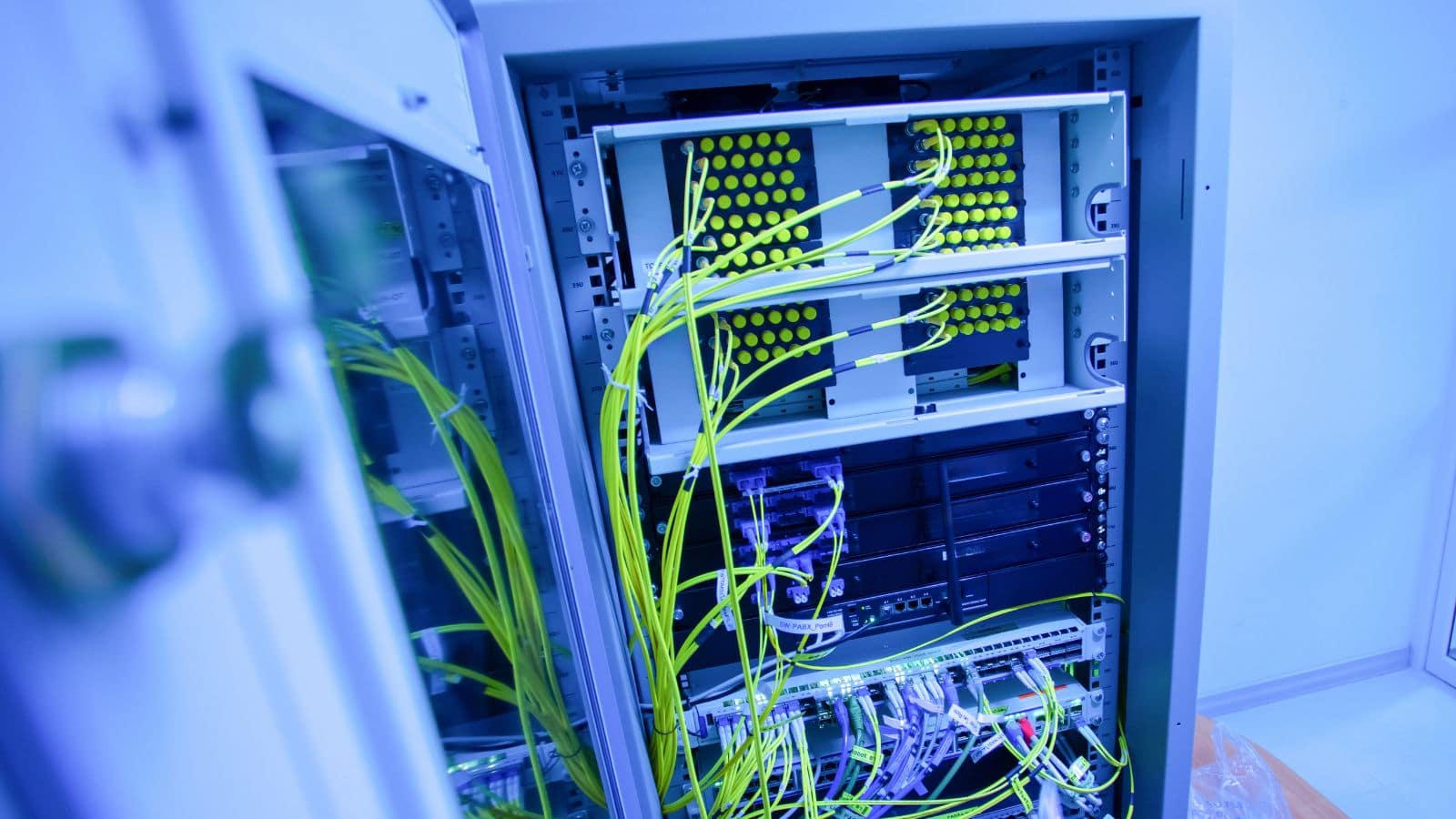 a server rack for industrial PA system