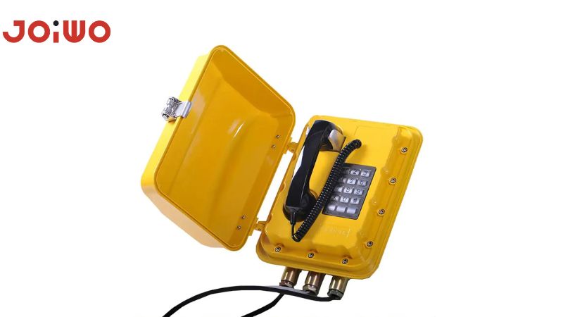 a Joiwo ex-proof telephone certified by ATEX and ICCEX