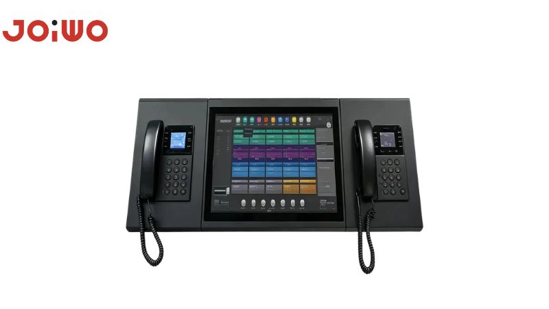 a Joiwo operator console for integration of IP sever and industrial telephones and intercoms